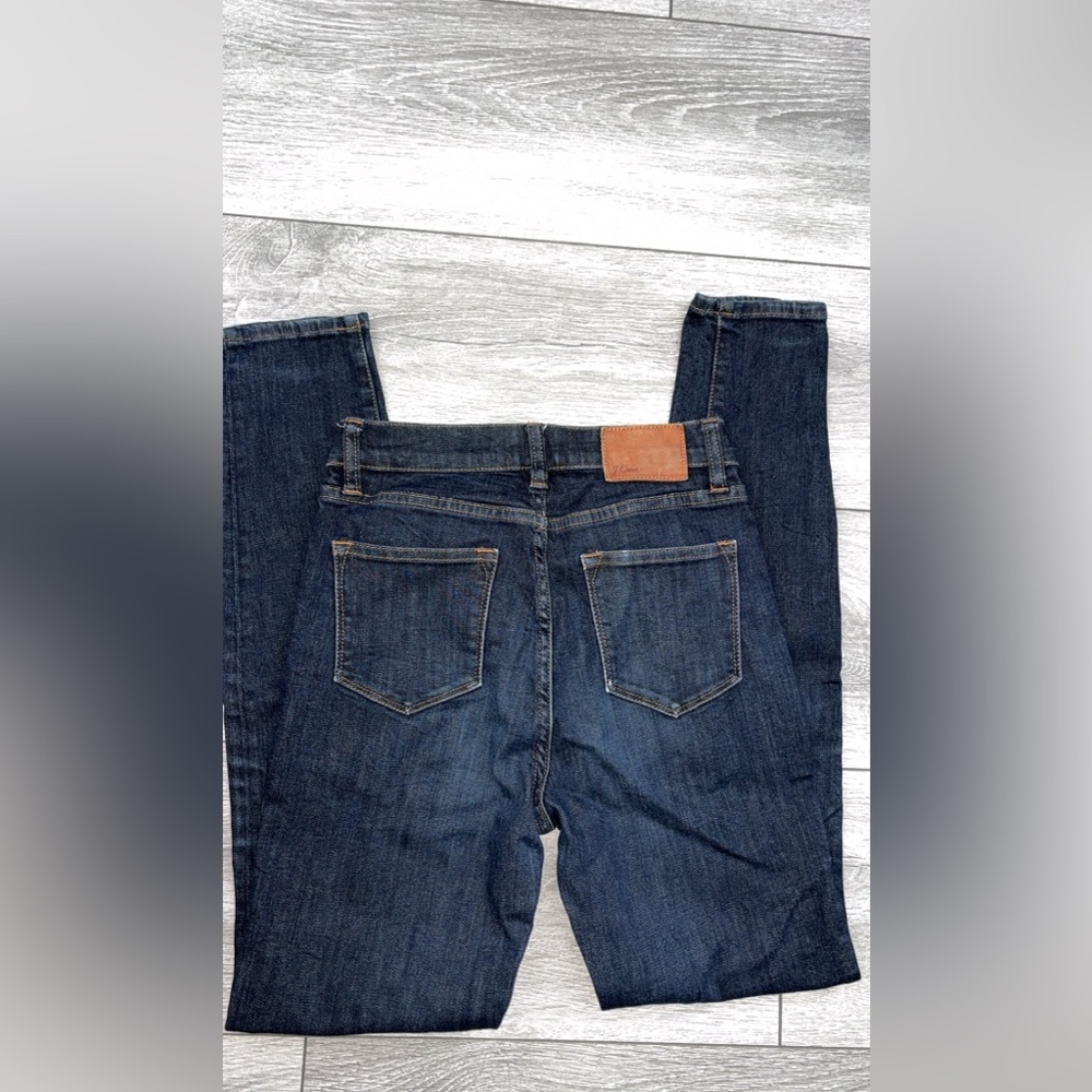 J Crew Size 26 Dark Wash Denim Jeans Lookout High Rise Skinny EUC